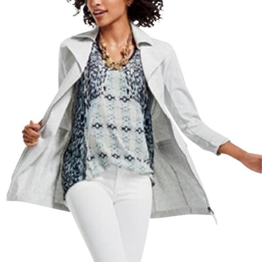 Cabi #210 Foldover Collar Jacket - Small - Gray